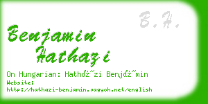 benjamin hathazi business card